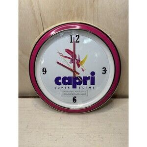 Capri Super Slims Cigarettes Pink White Tobacco Quartz Battery Wall Clock Works
